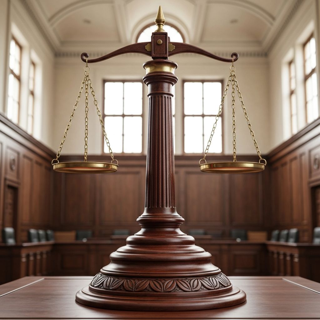 Stylized Indian Parliament / Legal Balance